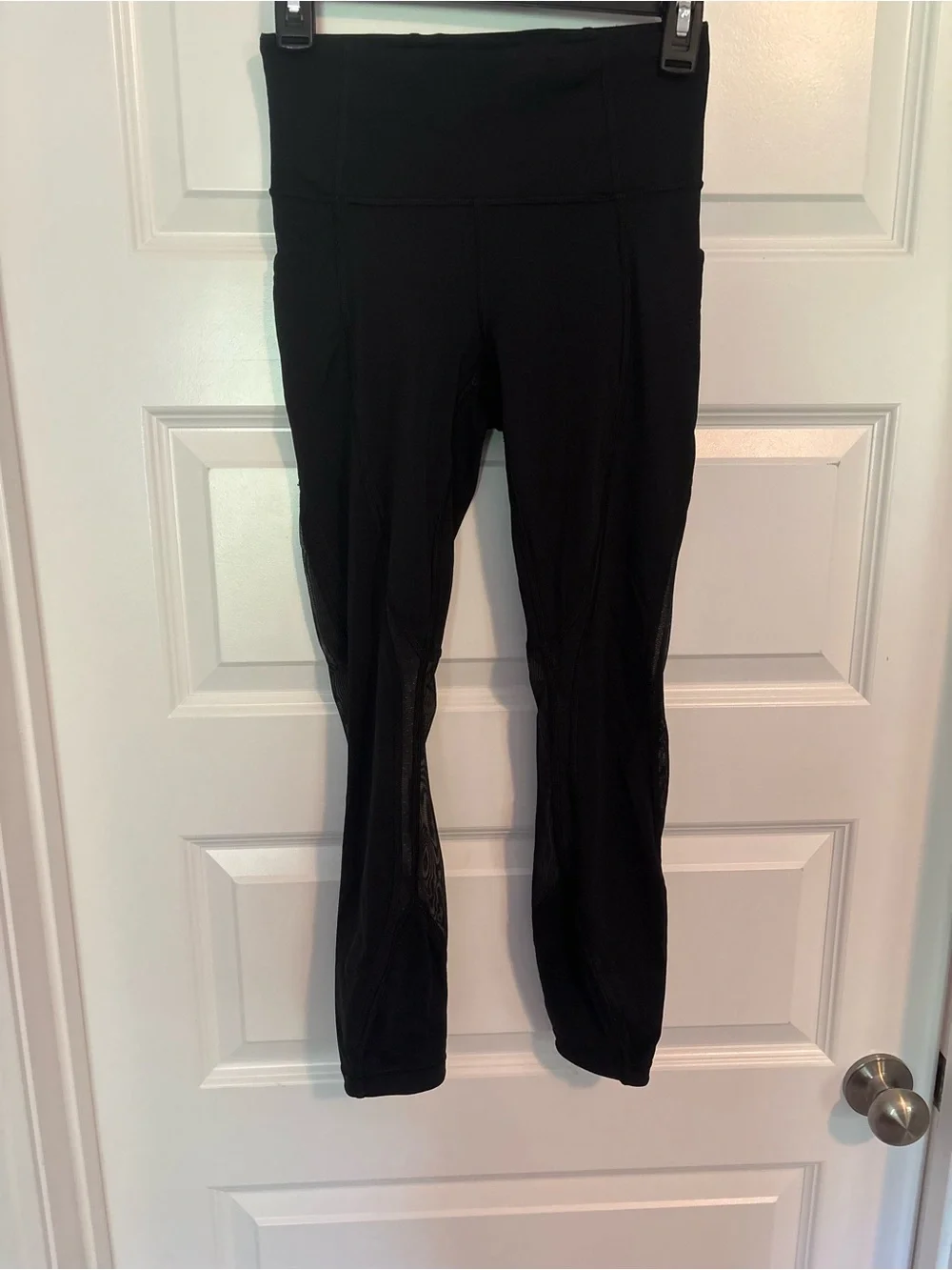 lululemon athletica Black High-Rise Leggings with Mesh Panels